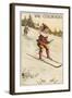 Vail, Colorado - Santa Skiing-Lantern Press-Framed Art Print