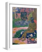 Vairaumati Tei Oa (Her Name is Vairaumati), 1892-Paul Gauguin-Framed Giclee Print