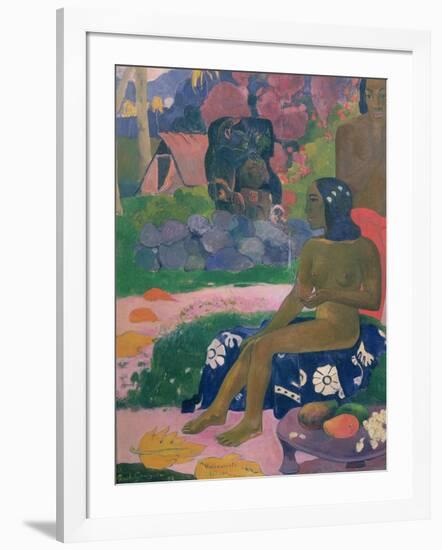 Vairaumati Tei Oa (Her Name is Vairaumati), 1892-Paul Gauguin-Framed Giclee Print