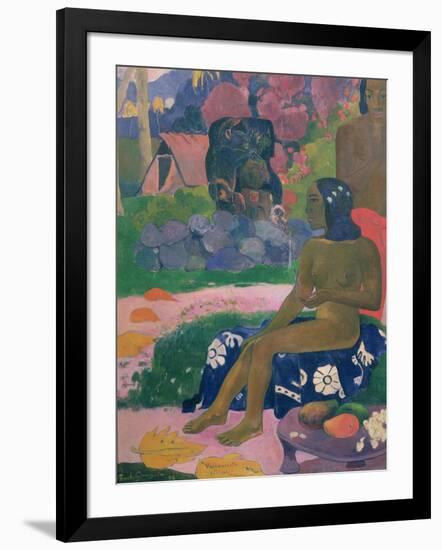 Vairaumati Tei Oa (Her Name is Vairaumati), 1892-Paul Gauguin-Framed Giclee Print