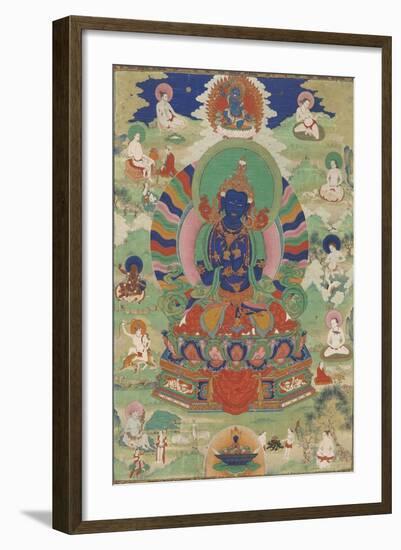 Vajradhara entouré de mahâsiddha-null-Framed Giclee Print