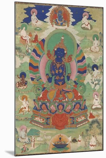 Vajradhara entouré de mahâsiddha-null-Mounted Giclee Print