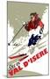 Val D'Isere - Dave Thompson Contemporary Travel Print-Dave Thompson-Mounted Giclee Print