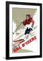 Val D'Isere - Dave Thompson Contemporary Travel Print-Dave Thompson-Framed Giclee Print