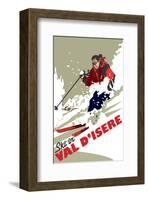 Val D'Isere - Dave Thompson Contemporary Travel Print-Dave Thompson-Framed Giclee Print