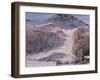 Val D'Isere, Morning Light - First Lessons-Bob Brown-Framed Giclee Print