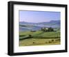 Val d'Orcia, Countryside View, Farmhouse and Green Grass and Hills, Tuscany, Italy-Steve Vidler-Framed Photographic Print