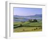 Val d'Orcia, Countryside View, Farmhouse and Green Grass and Hills, Tuscany, Italy-Steve Vidler-Framed Photographic Print