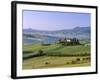 Val d'Orcia, Countryside View, Farmhouse and Green Grass and Hills, Tuscany, Italy-Steve Vidler-Framed Photographic Print