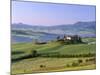 Val d'Orcia, Countryside View, Farmhouse and Green Grass and Hills, Tuscany, Italy-Steve Vidler-Mounted Photographic Print