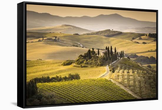 Val d'Orcia, Tuscany, Italy-ClickAlps-Framed Stretched Canvas