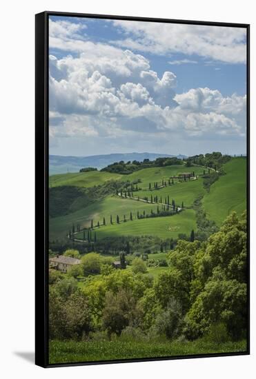 Val D'orcia View from Villa La Foce-Guido Cozzi-Framed Stretched Canvas