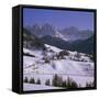 Val De Funes, St. Magdalena and Geisler Mountains, South Tirol, Trentino-Alto Adige, Italy-Hans Peter Merten-Framed Stretched Canvas