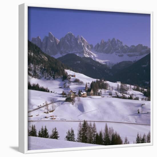 Val De Funes, St. Magdalena and Geisler Mountains, South Tirol, Trentino-Alto Adige, Italy-Hans Peter Merten-Framed Photographic Print