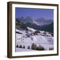 Val De Funes, St. Magdalena and Geisler Mountains, South Tirol, Trentino-Alto Adige, Italy-Hans Peter Merten-Framed Photographic Print