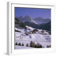 Val De Funes, St. Magdalena and Geisler Mountains, South Tirol, Trentino-Alto Adige, Italy-Hans Peter Merten-Framed Photographic Print