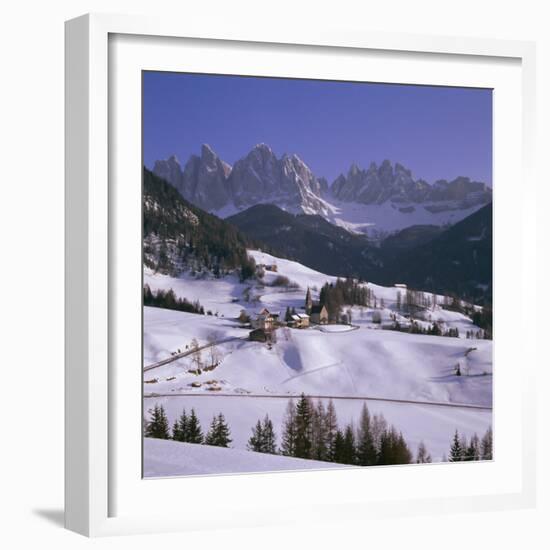 Val De Funes, St. Magdalena and Geisler Mountains, South Tirol, Trentino-Alto Adige, Italy-Hans Peter Merten-Framed Photographic Print