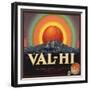 Val Hi Brand - Covina, California - Citrus Crate Label-Lantern Press-Framed Premium Giclee Print