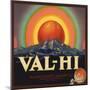 Val Hi Brand - Covina, California - Citrus Crate Label-Lantern Press-Mounted Premium Giclee Print