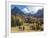 Val San Nicolo in Val di Fassa. Marmolada mountain range in the Dolomites of Trentino.-Martin Zwick-Framed Photographic Print