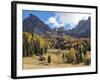 Val San Nicolo in Val di Fassa. Marmolada mountain range in the Dolomites of Trentino.-Martin Zwick-Framed Photographic Print