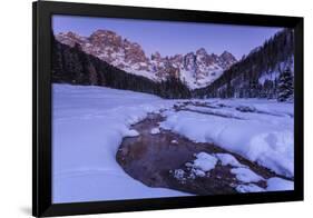 Val Venegia with Snow, Dolomites, Tentino Alto Adige, Italy-ClickAlps-Framed Photographic Print