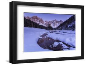 Val Venegia with Snow, Dolomites, Tentino Alto Adige, Italy-ClickAlps-Framed Photographic Print