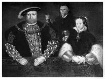 Henry VIII, Princess Mary and William Sommers, 16th Century-Valadon & Co Boussod-Giclee Print