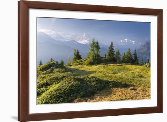 Valais, Switzerland, Aiguille Verte, Montblanc, Haute-Savoie, France-Rainer Mirau-Framed Photographic Print