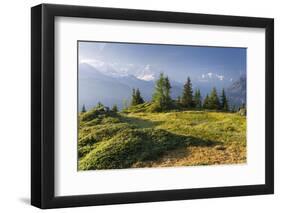 Valais, Switzerland, Aiguille Verte, Montblanc, Haute-Savoie, France-Rainer Mirau-Framed Photographic Print