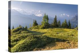 Valais, Switzerland, Aiguille Verte, Montblanc, Haute-Savoie, France-Rainer Mirau-Stretched Canvas