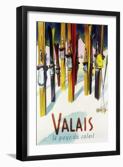 Valais, Switzerland - The Land of Sunshine-Lantern Press-Framed Art Print