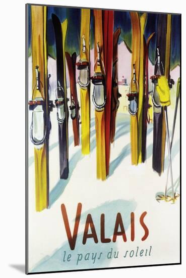 Valais, Switzerland - The Land of Sunshine-Lantern Press-Mounted Art Print