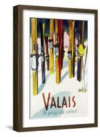Valais, Switzerland - The Land of Sunshine-Lantern Press-Framed Premium Giclee Print
