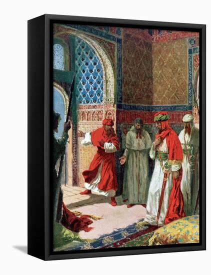 Valda's Painting of Abu Abdullah known as "The Unfortunate," the Last Moorish King of Grenada-null-Framed Stretched Canvas