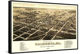 Valdosta, Georgia - Panoramic Map-Lantern Press-Framed Stretched Canvas