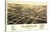 Valdosta, Georgia - Panoramic Map-Lantern Press-Stretched Canvas