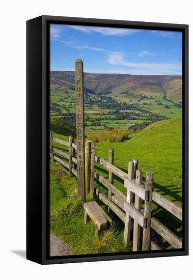 Vale of Edale, Peak District National Park, Derbyshire, England, United Kingdom, Europe-Frank Fell-Framed Stretched Canvas