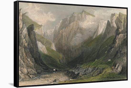 Vale of the Winnets, Derbyshire, 1837-John James Hinchliff-Framed Stretched Canvas