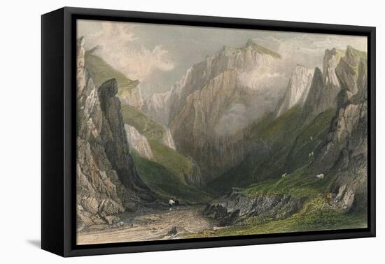 Vale of the Winnets, Derbyshire, 1837-John James Hinchliff-Framed Stretched Canvas