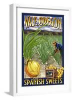 Vale, Oregon - Spanish Sweets Onion Harvest-Lantern Press-Framed Art Print