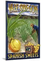 Vale, Oregon - Spanish Sweets Onion Harvest-Lantern Press-Mounted Art Print