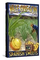 Vale, Oregon - Spanish Sweets Onion Harvest-Lantern Press-Stretched Canvas