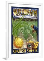 Vale, Oregon - Spanish Sweets Onion Harvest-Lantern Press-Framed Art Print