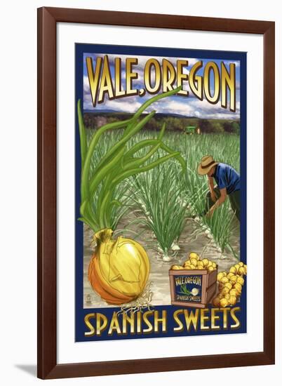 Vale, Oregon - Spanish Sweets Onion Harvest-Lantern Press-Framed Art Print