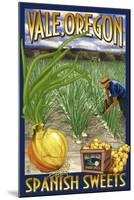 Vale, Oregon - Spanish Sweets Onion Harvest-Lantern Press-Mounted Art Print