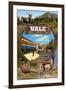 Vale, Oregon - Town Scenes Montage-Lantern Press-Framed Art Print