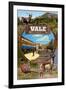 Vale, Oregon - Town Scenes Montage-Lantern Press-Framed Art Print