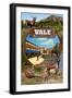 Vale, Oregon - Town Scenes Montage-Lantern Press-Framed Art Print