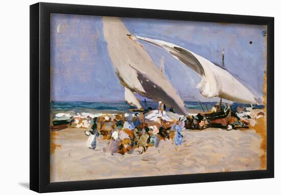 Valencia Beach, 1901. Oil on canvas. JOAQUIN SOROLLA Y BASTIDA. MUSEO SOROLLA-Joaquin Sorolla-Framed Poster